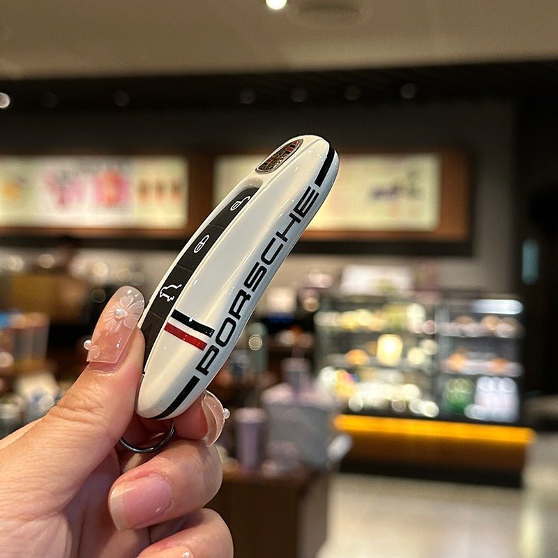 ポルシェPorsche専用キーケース オシャレ 高級感 全面保護 特別デザイン 多色キーカバー キーホルダー - iCarCompanion