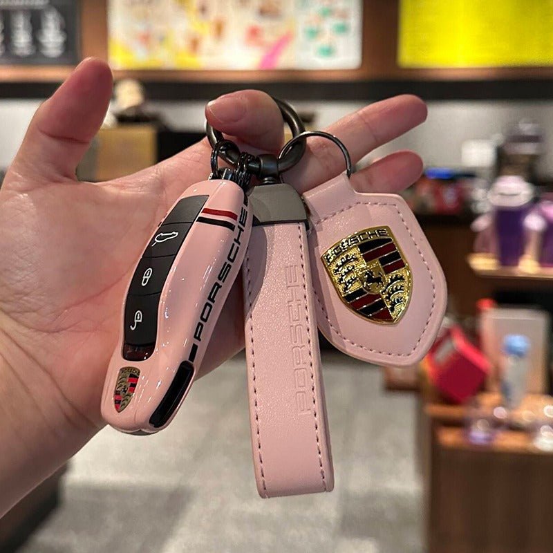 ポルシェPorsche専用キーケース オシャレ 高級感 全面保護 特別デザイン 多色キーカバー キーホルダー - iCarCompanion