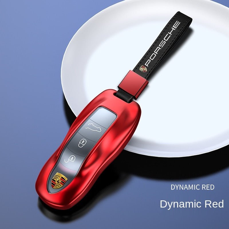 ポルシェPorsche専用キーケース オシャレ 高級合金 贅沢触感 流れ光沢 多色キーカバー キーホルダー - iCarCompanion