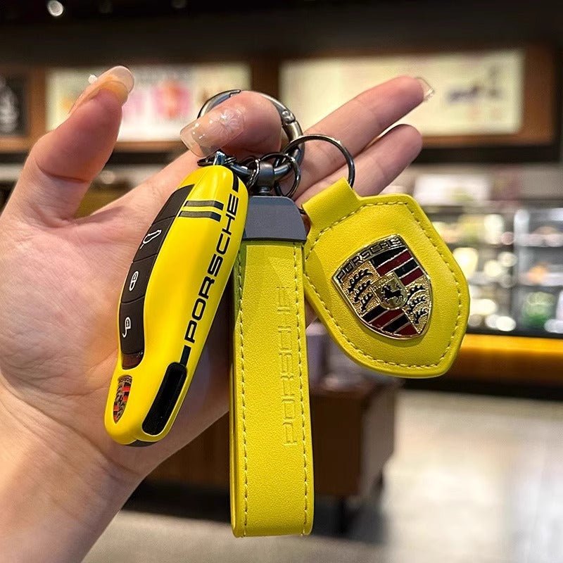 ポルシェPorsche専用キーケース オシャレ 高級感 全面保護 特別デザイン 多色キーカバー キーホルダー - iCarCompanion