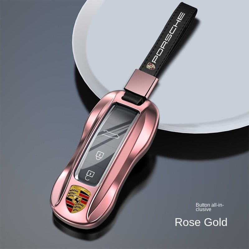 ポルシェPorsche専用キーケース オシャレ 高級合金 贅沢触感 流れ光沢 多色キーカバー キーホルダー - iCarCompanion
