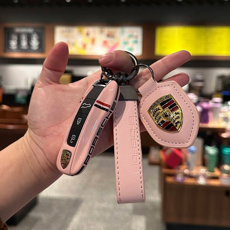 ポルシェPorsche専用キーケース オシャレ 高級感 全面保護 特別デザイン 多色キーカバー キーホルダー - iCarCompanion