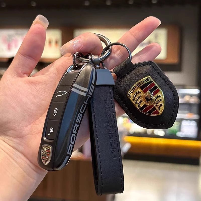 ポルシェPorsche専用キーケース オシャレ 高級感 全面保護 特別デザイン 多色キーカバー キーホルダー - iCarCompanion