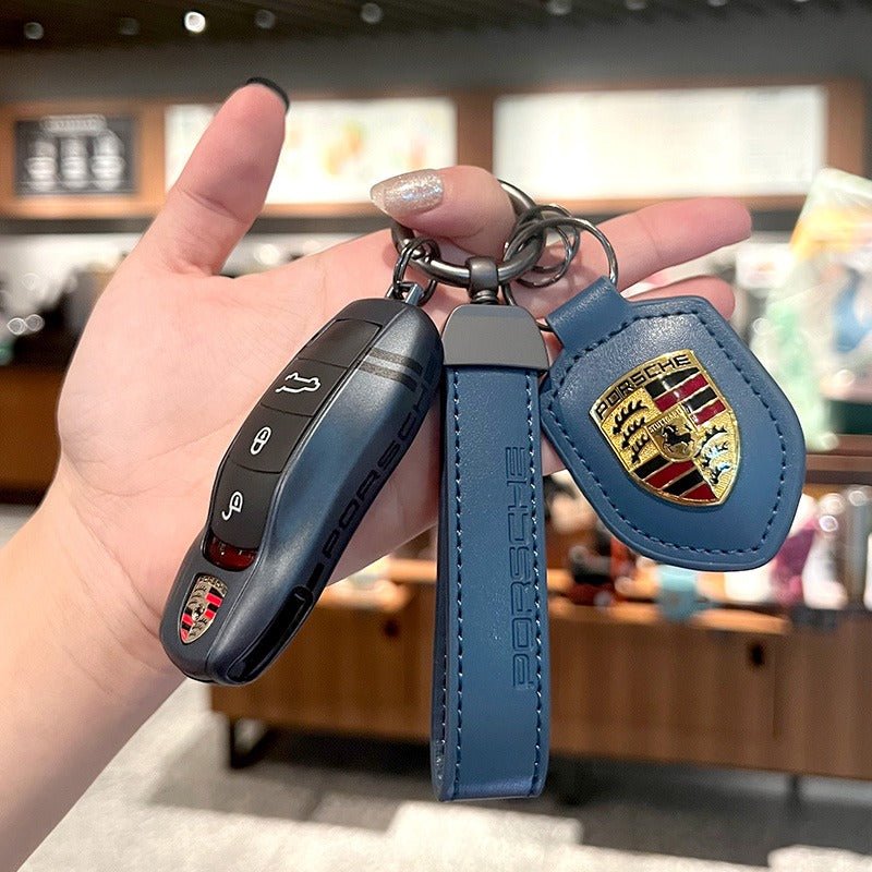 ポルシェPorsche専用キーケース オシャレ 高級感 全面保護 特別デザイン 多色キーカバー キーホルダー - iCarCompanion