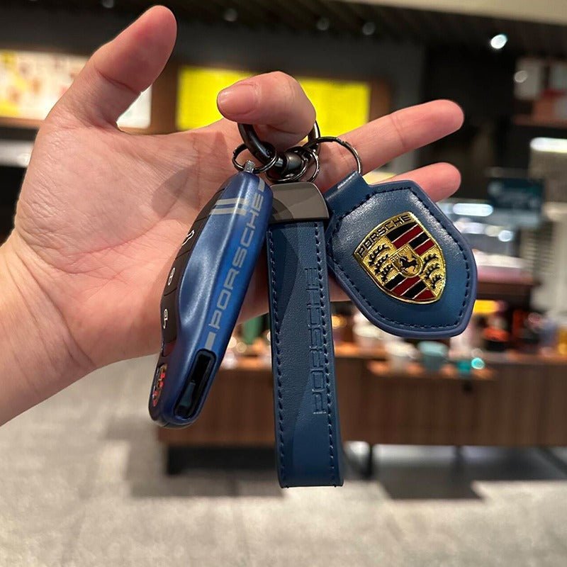 ポルシェPorsche専用キーケース オシャレ 高級感 全面保護 特別デザイン 多色キーカバー キーホルダー - iCarCompanion