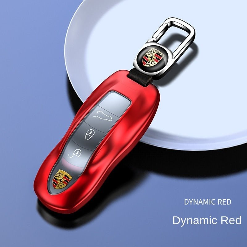 ポルシェPorsche専用キーケース オシャレ 高級合金 贅沢触感 流れ光沢 多色キーカバー キーホルダー - iCarCompanion