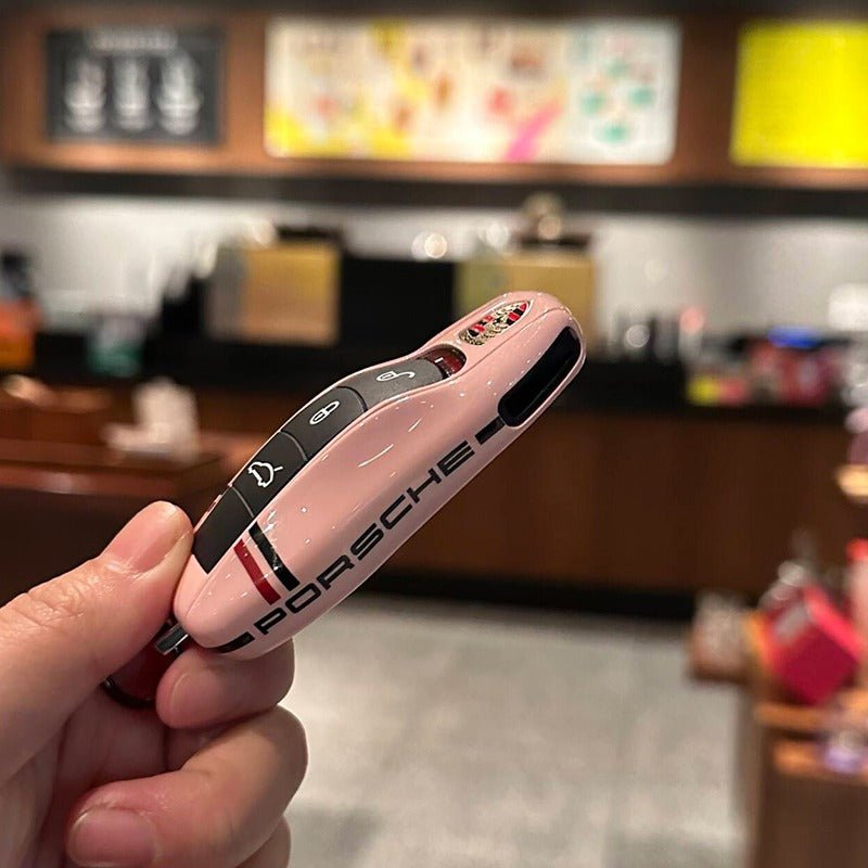 ポルシェPorsche専用キーケース オシャレ 高級感 全面保護 特別デザイン 多色キーカバー キーホルダー - iCarCompanion