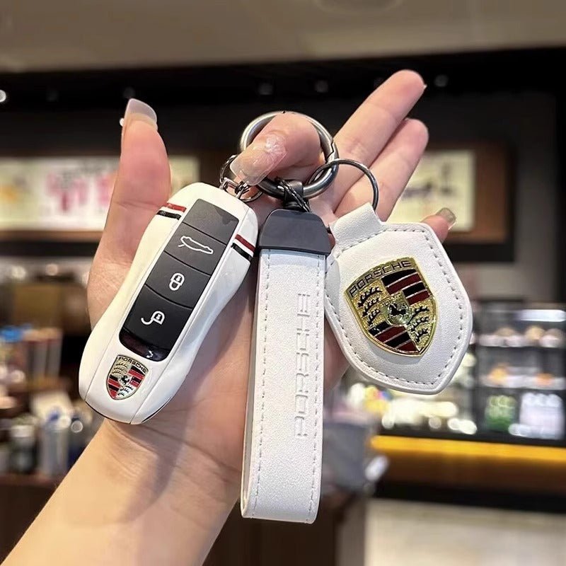 ポルシェPorsche専用キーケース オシャレ 高級感 全面保護 特別デザイン 多色キーカバー キーホルダー - iCarCompanion