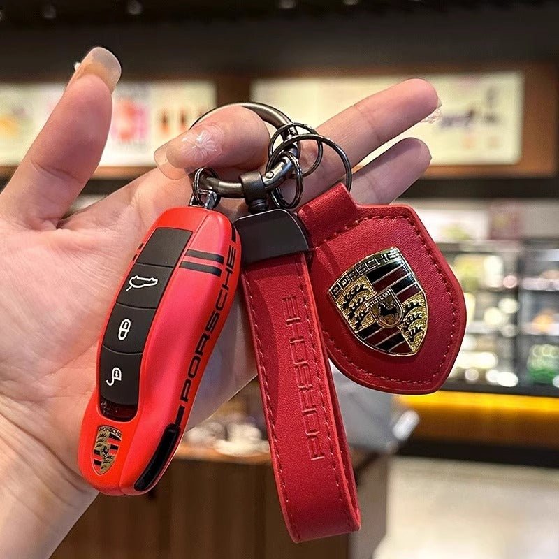 ポルシェPorsche専用キーケース オシャレ 高級感 全面保護 特別デザイン 多色キーカバー キーホルダー - iCarCompanion