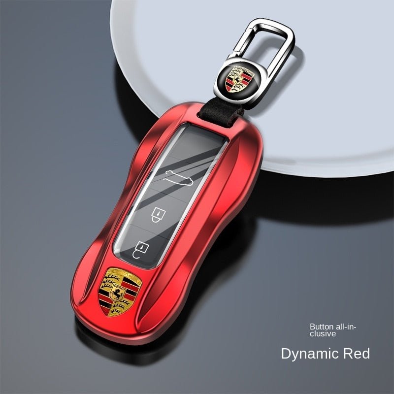 ポルシェPorsche専用キーケース オシャレ 高級合金 贅沢触感 流れ光沢 多色キーカバー キーホルダー - iCarCompanion