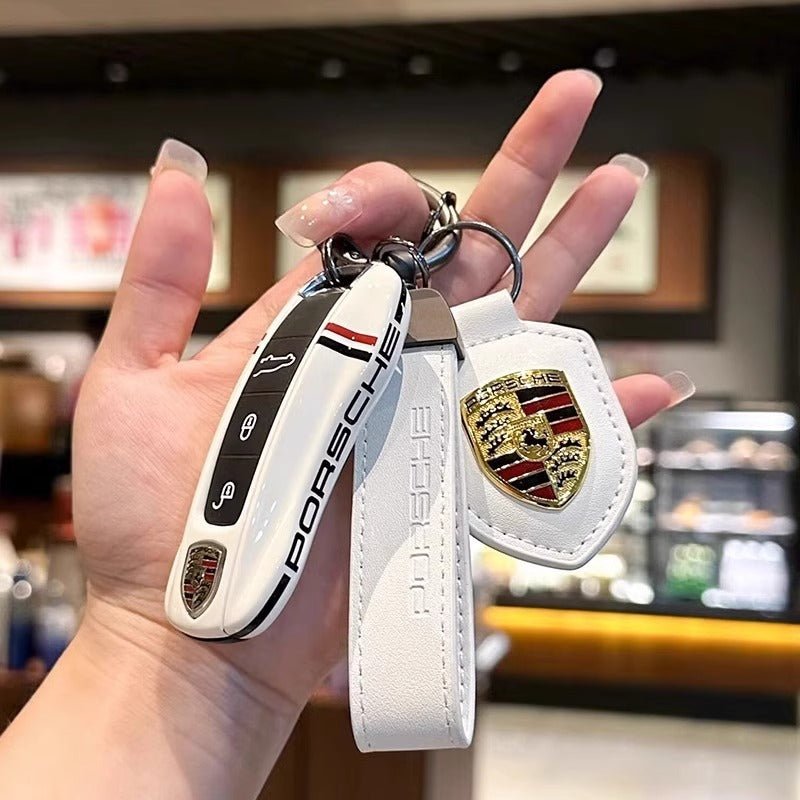 ポルシェPorsche専用キーケース オシャレ 高級感 全面保護 特別デザイン 多色キーカバー キーホルダー - iCarCompanion
