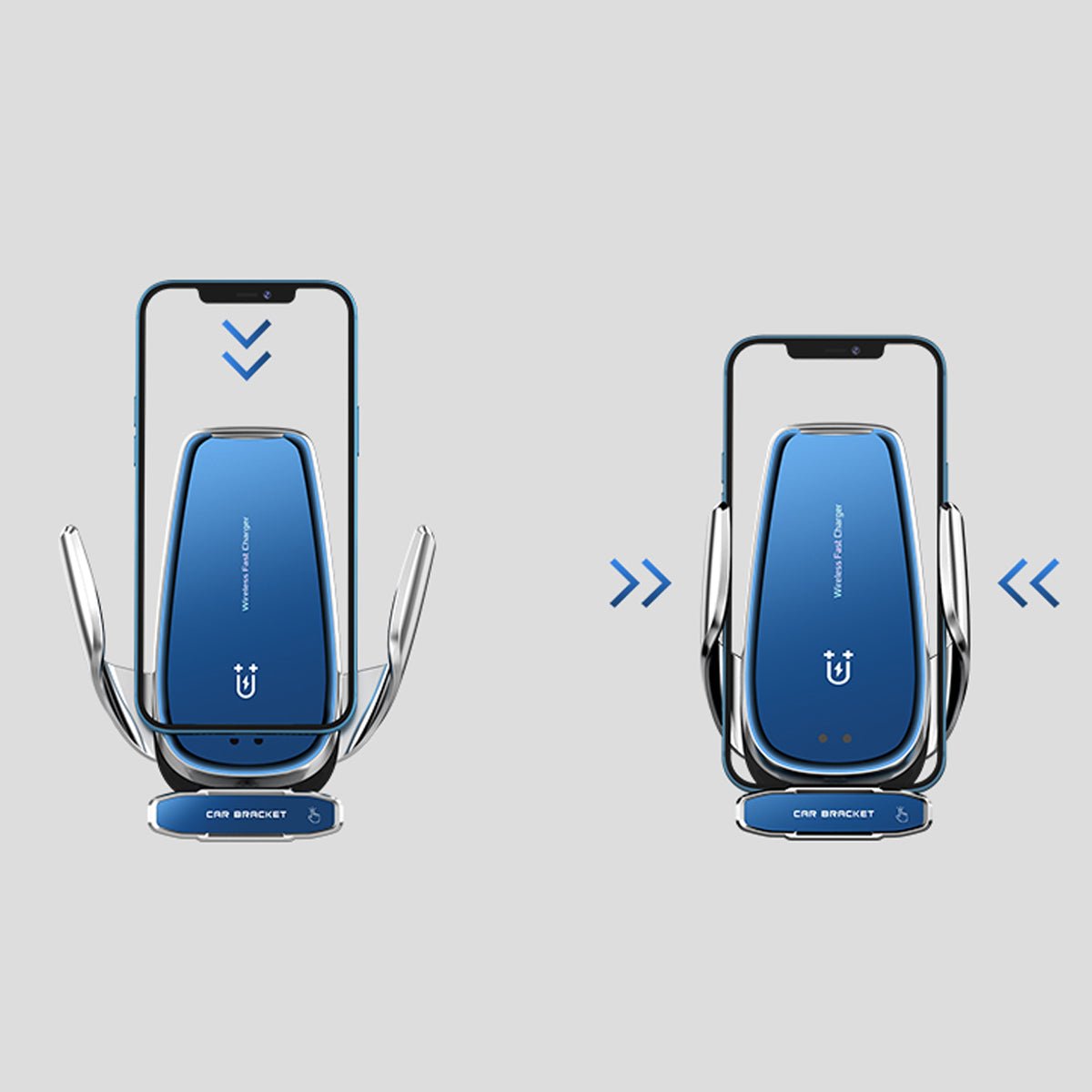 メルセデスベンツ専用 スマホホルダー ワイヤレス充電 吹き出し口用 ライト付きロゴ - iCarCompanion