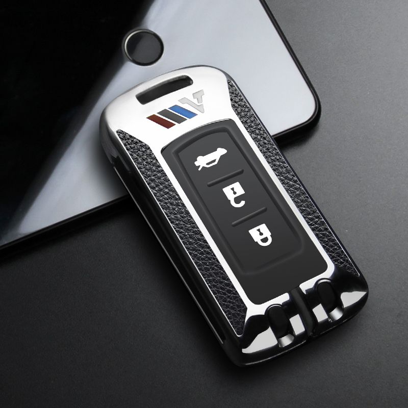 三菱 スマートキーケース キーカバー キーホルダー キーケース フィット リモコン用 汚れ、傷防止 - iCarCompanion