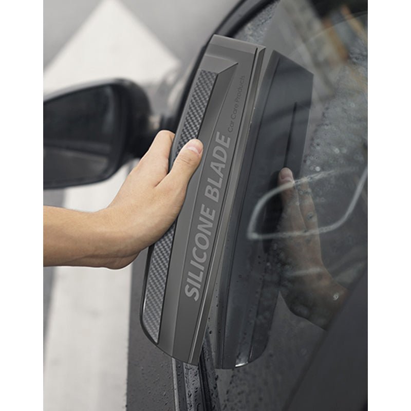 洗車ワイパー 水切り ブレード シリコン製 ガラス ボディ サイドミラー 家事用 - iCarCompanion