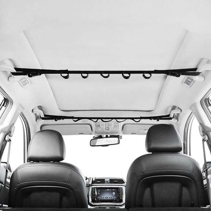車用収納 釣り竿ラック 多機能 サンルーフ収納 しっかり 耐久 ネット・ポケット付き - iCarCompanion