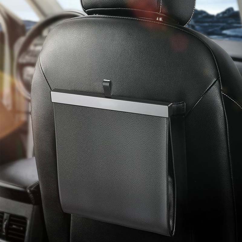 車用ゴミ箱 車載ごみ箱 小物入れ 吊り下げ 袋付き シートバックポケット 後部座席収納 - iCarCompanion