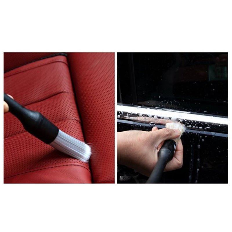洗車ブラシ ブラシセット 柔らかい天然豚毛 ディテールブラシ 隙間ブラシ 筆タイプ - iCarCompanion