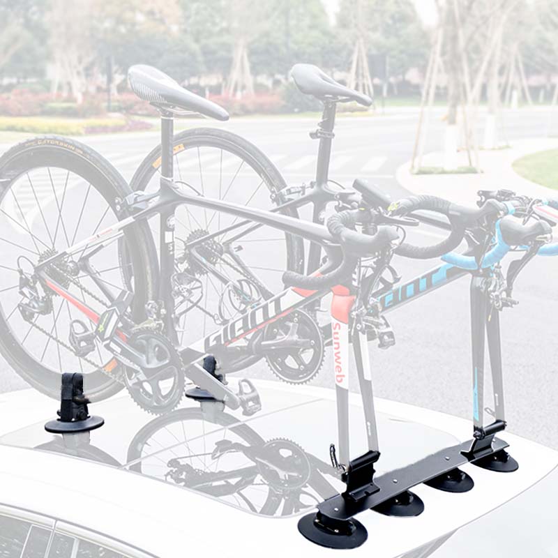 ルーフ自転車ラック 吸盤式 全車種対応 軽量 使いやすい 安定 多色 おしゃれ サイクルキャリア - iCarCompanion