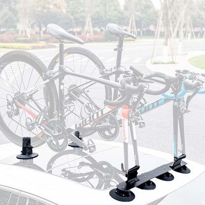 ルーフ自転車ラック 吸盤式 全車種対応 軽量 使いやすい 安定 多色 おしゃれ サイクルキャリア - iCarCompanion