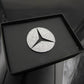 メルセデス・ベンツ車専用 ハンドルロゴステッカー 装飾物 テープ貼付 キラキラ 内装 銀色 - iCarCompanion