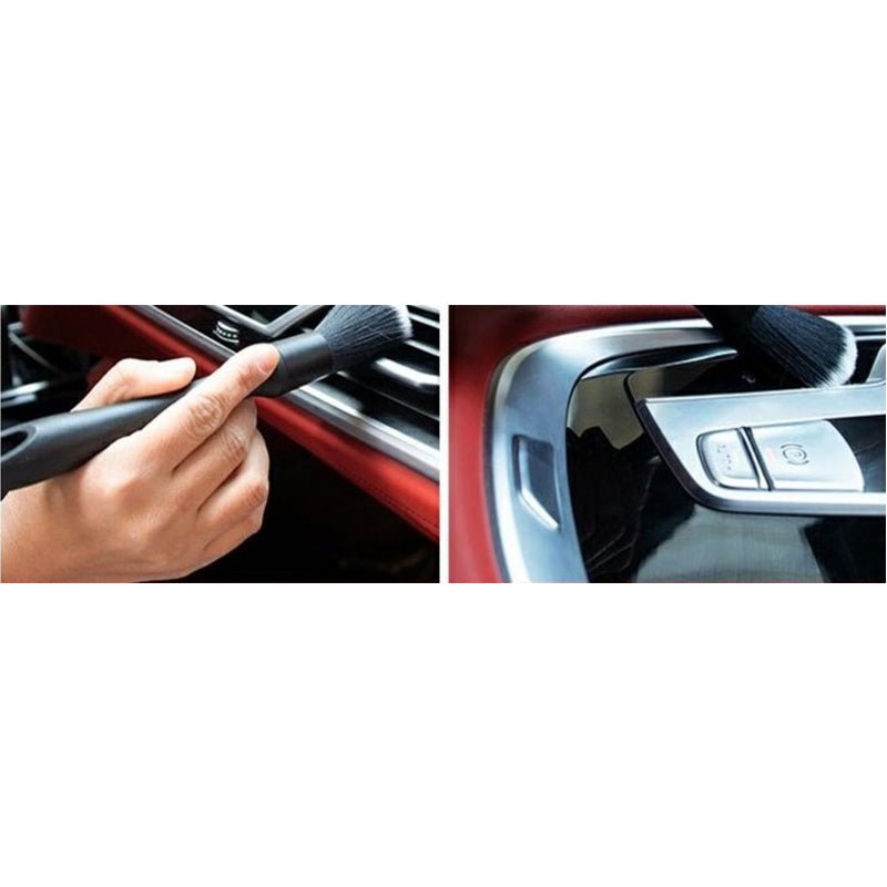 洗車ブラシ ブラシセット 柔らかい天然豚毛 ディテールブラシ 隙間ブラシ 筆タイプ - iCarCompanion