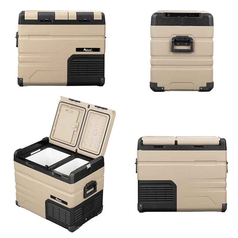 小型ミニ冷蔵庫 - 20～20℃ 車載 2ドア ポータブル キャンプ アウトドア 車中泊 静音 - iCarCompanion