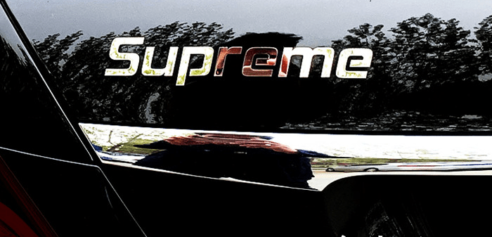 車 貼り付け 装飾 ステッカー SUPREME - iCarCompanion
