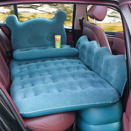 車中泊ベッド かわいい 枕付き 電動ポンプ付属 キャンプ用品 エアーベッド 普通車 SUV - iCarCompanion