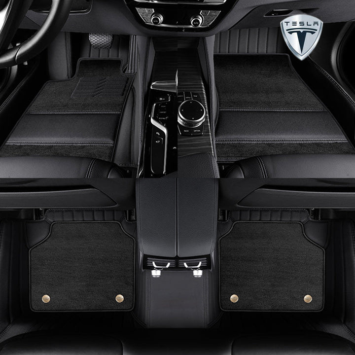 テスラ Model3 Justfit保証 左右ハンドル 社外品 最上級 二重構造立体カーマット 張替え