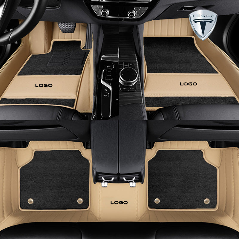 テスラ 全車種 Justfit保証 左右ハンドル 社外品 最上級 二重構造立体カーマット 張替え 専用フロアマット | iCarCompanion