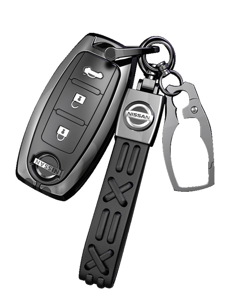 日産 スマートキーケース 車用 キーカバー 高級 TPU 軽量 シリコン キーホルダー 汚れ 落下 傷防止 - iCarCompanion