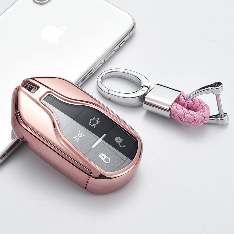 マセラティ スマートキー キーカバー メタリック TPU製 全6色 キーケース メッキ - iCarCompanion