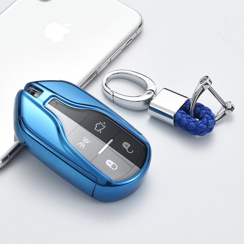 マセラティ スマートキー キーカバー メタリック TPU製 全6色 キーケース メッキ - iCarCompanion
