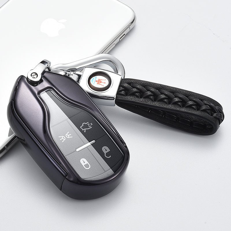 マセラティ スマートキー キーカバー メタリック TPU製 全6色 キーケース メッキ - iCarCompanion