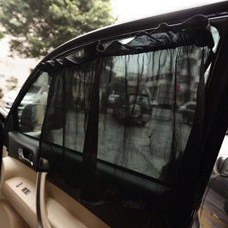 収納着脱簡単 吸盤で装着 快適カーライフ 車用 日よけ 遮光 UVカット 通気 - iCarCompanion